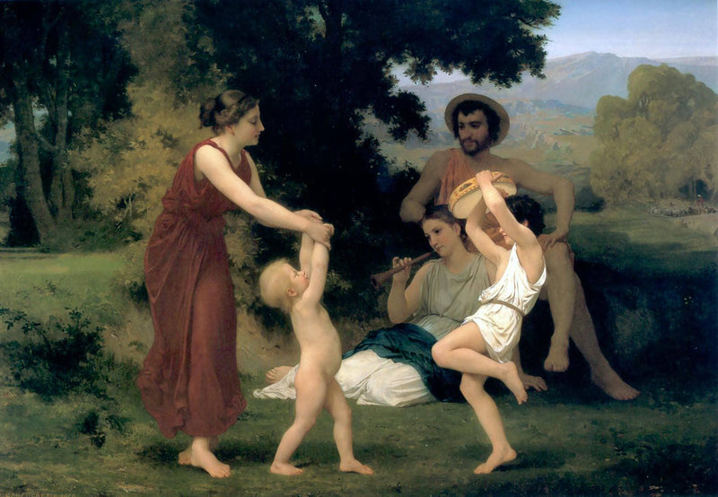 The Pastoral Recreation by William-Adolphe Bouguereau — Oil Painting Reproduction