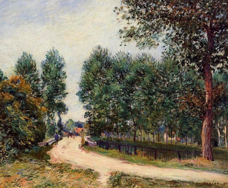 The Path from Saint Mammes, Morning by Alfred Sisley — Oil Painting Reproduction