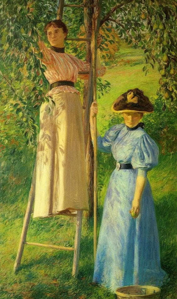 The Pear Orchard by Joseph DeCamp — Oil Painting Reproduction
