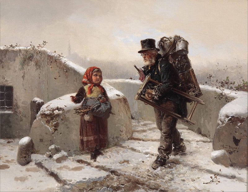 The peddler (2nd version) by Gerolamo Induno — Oil Painting Reproduction