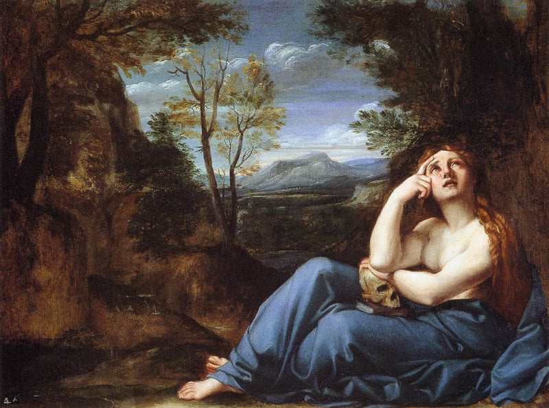 The Penitent Magdalen in a Landscape by Annibale Carracci — Oil Painting Reproduction