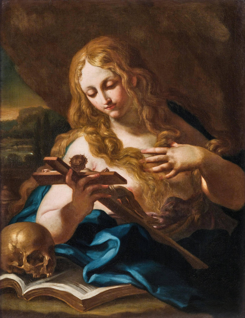 The Penitent Mary Magdalene by Sebastiano Conca — Oil Painting Reproduction