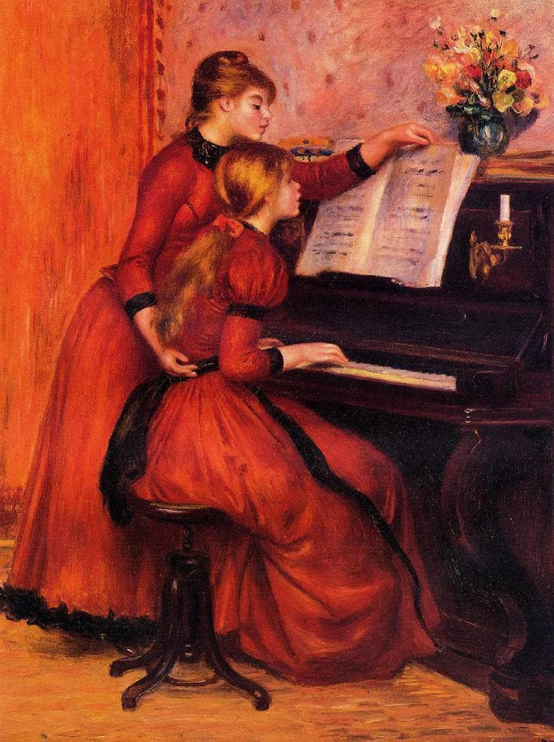 The Piano Lesson by Pierre-Auguste Renoir — Oil Painting Reproduction