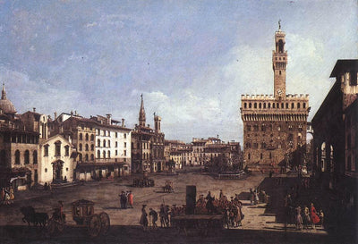 The Piazza della Signoria in Florence in apartment