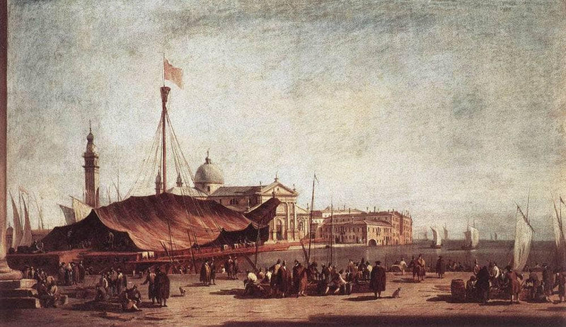 The Piazzetta, Looking toward San Giorgio Maggiore by Francesco Guardi — Oil Painting Reproduction