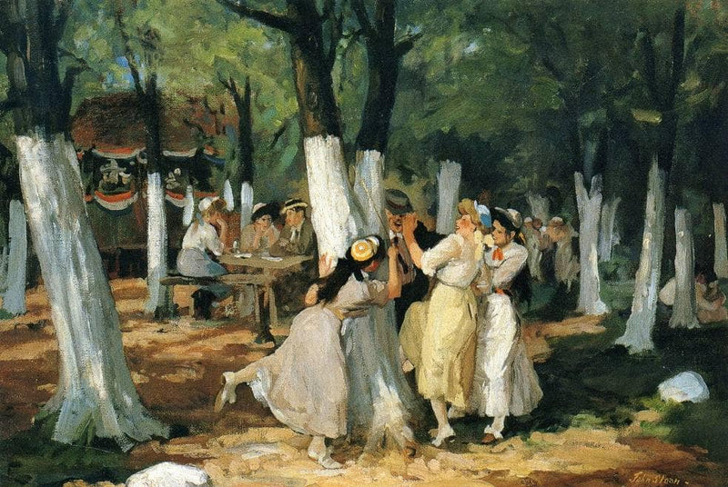 The Picnic Grounds by John French Sloan, Oil Painting Reproduction