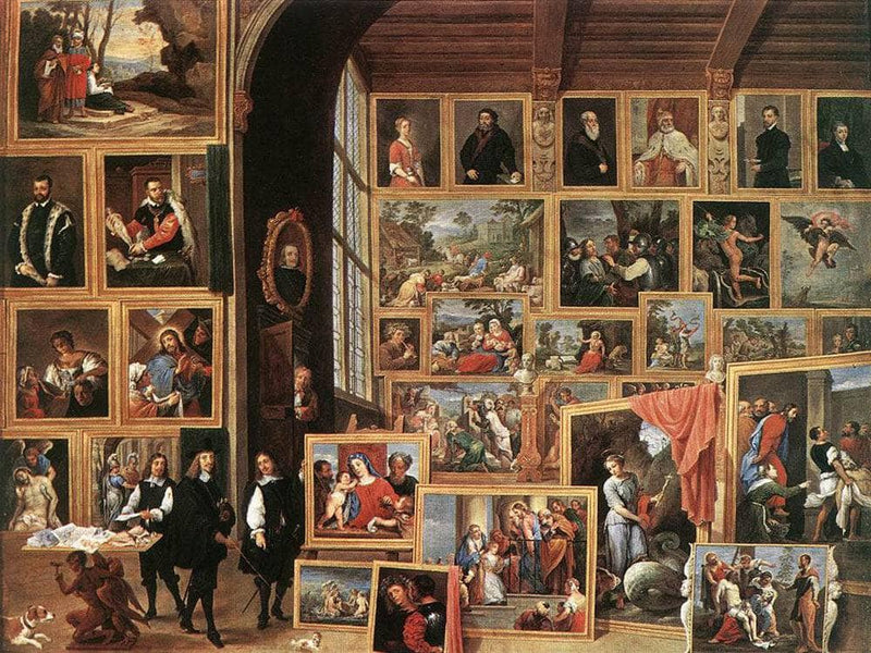 The Picture Gallery of Archduke Leopold Wilhelm by David Teniers the Younger — Oil Painting Reproduction