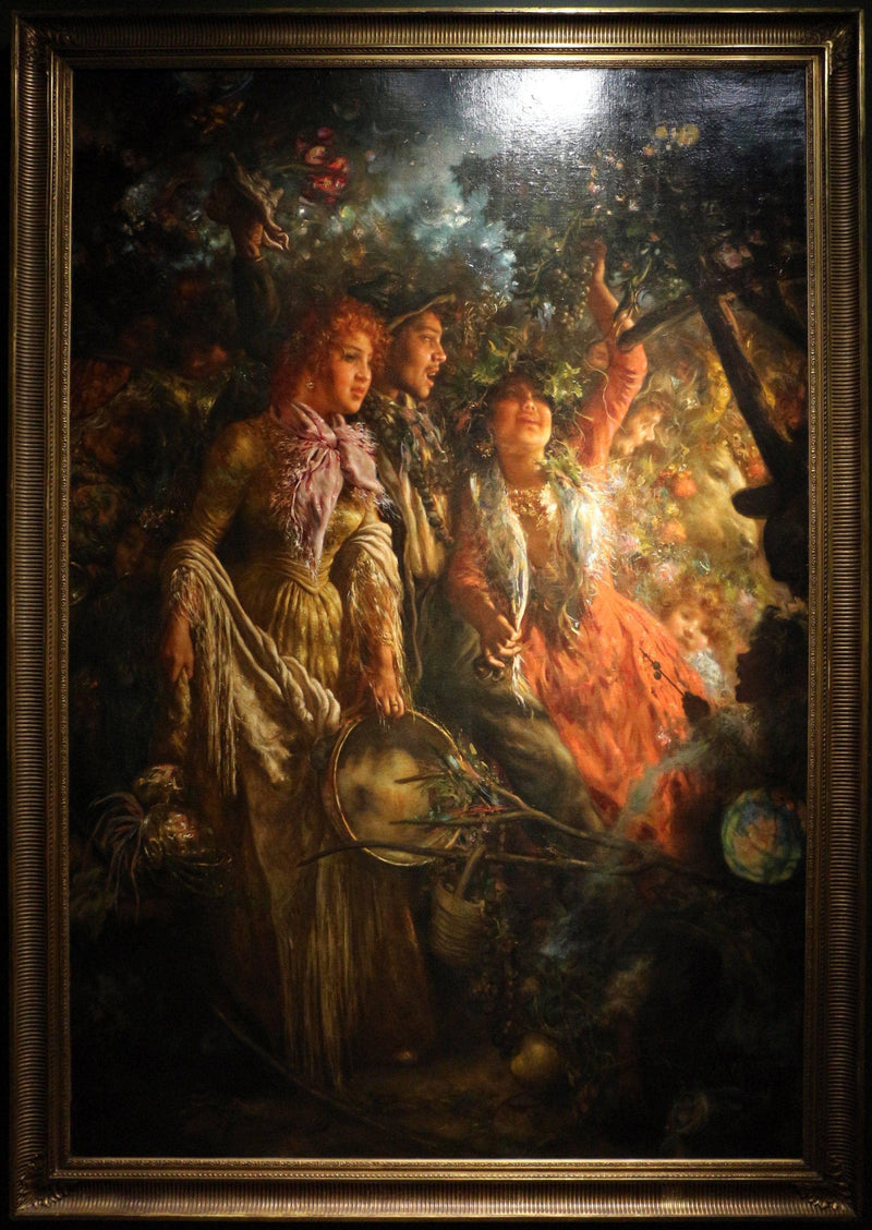 The Piedigrotta feast by Vincenzo Migliaro, Oil Painting Reproduction