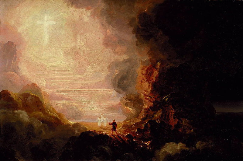The Pilgrim of the Cross at the End of His Journey (part of the series The Cross and the World) by Thomas Cole — Oil Painting Reproduction