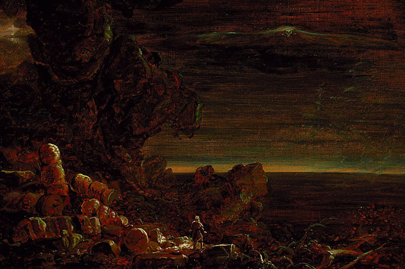 The Pilgrim of the World at the End of His Journey (part of the series The Cross and the World) by Thomas Cole — Oil Painting Reproduction