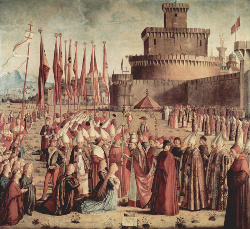 The Pilgrims Meet Pope Cyriac before the Walls of Rome by Vittore Carpaccio — Oil Painting Reproduction
