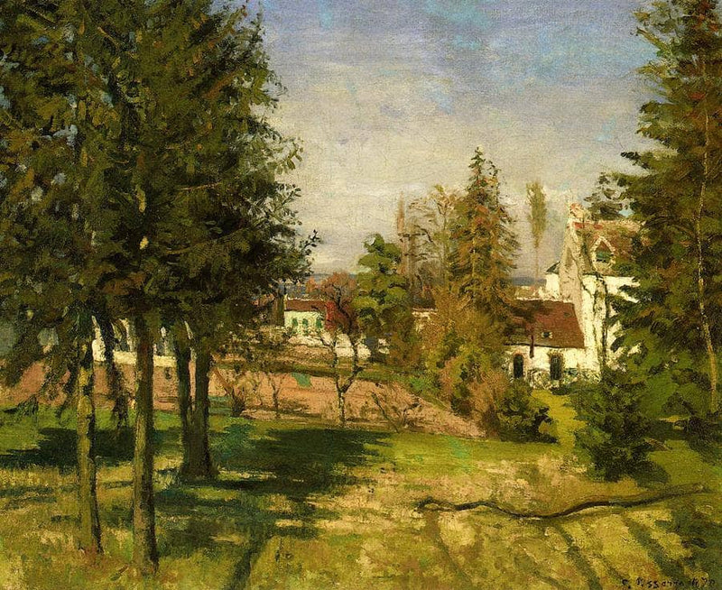 The Pine Trees of Louveciennes by Camille Pissarro — Oil Painting Reproduction