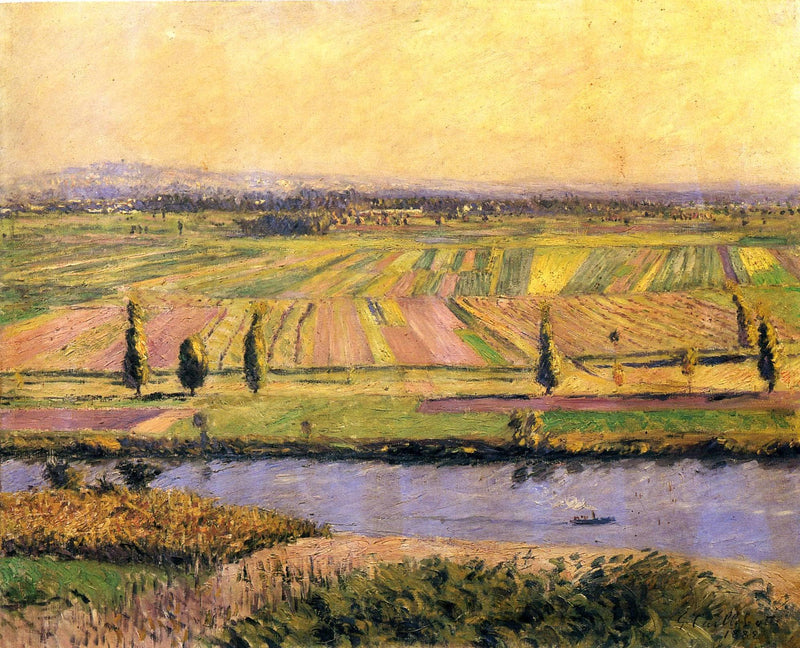 The Plain of Gennevilliers from the Hills of Argenteuil by Gustave Caillebotte — Oil Painting Reproduction