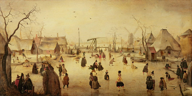 The Pleasures of Winter by Hendrick Avercamp, Oil Painting Reproduction