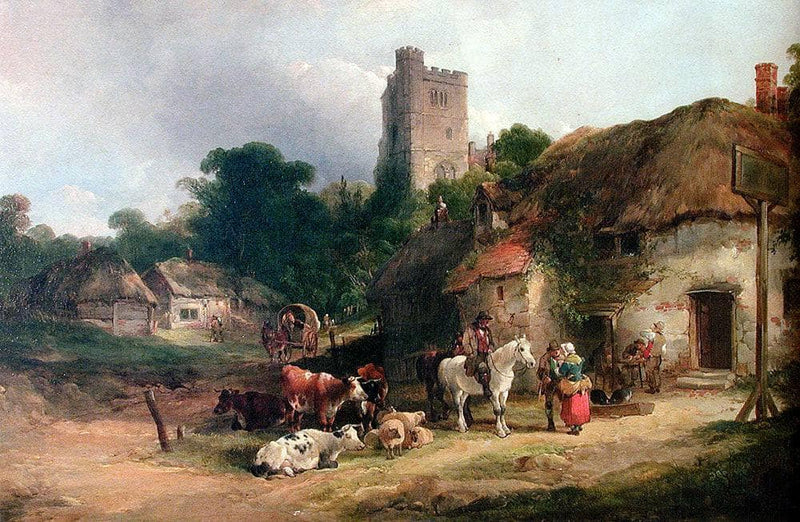 The Plough Inn by William Shayer — Oil Painting Reproduction