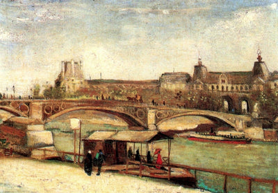 The Pont du Carrousel and the Louvre in hallway