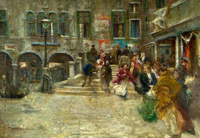 The Ponte Santi Apostoli bridge, Venice in hallway