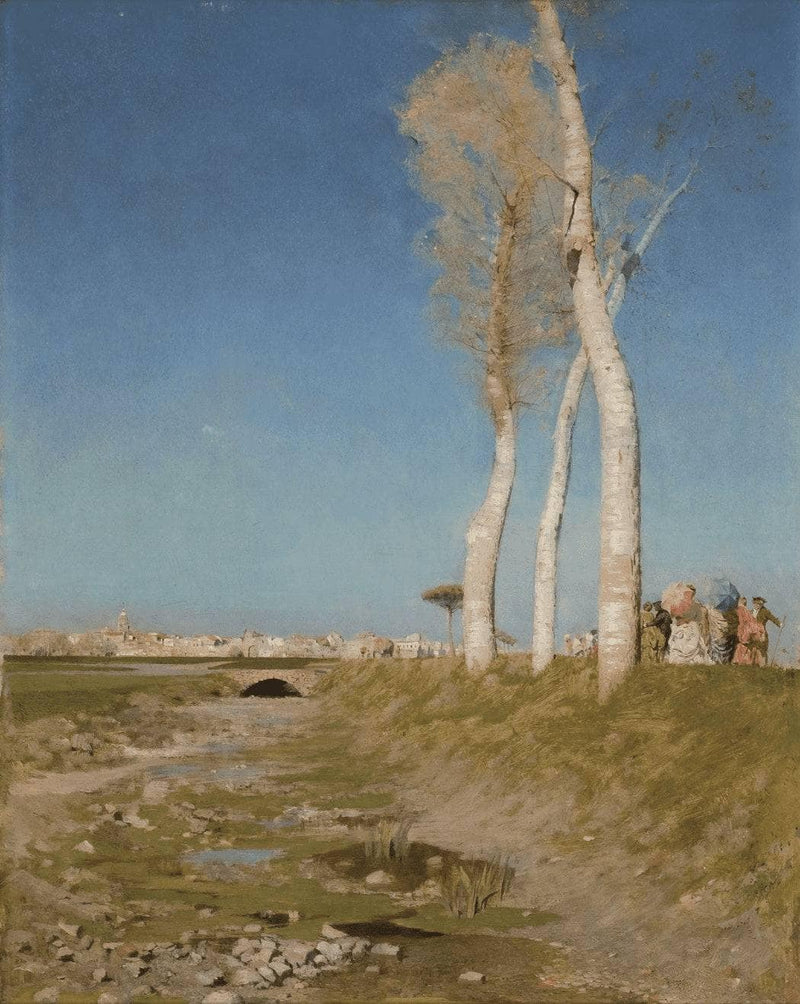 Poplars by Giuseppe de Nittis — Oil Painting Reproduction