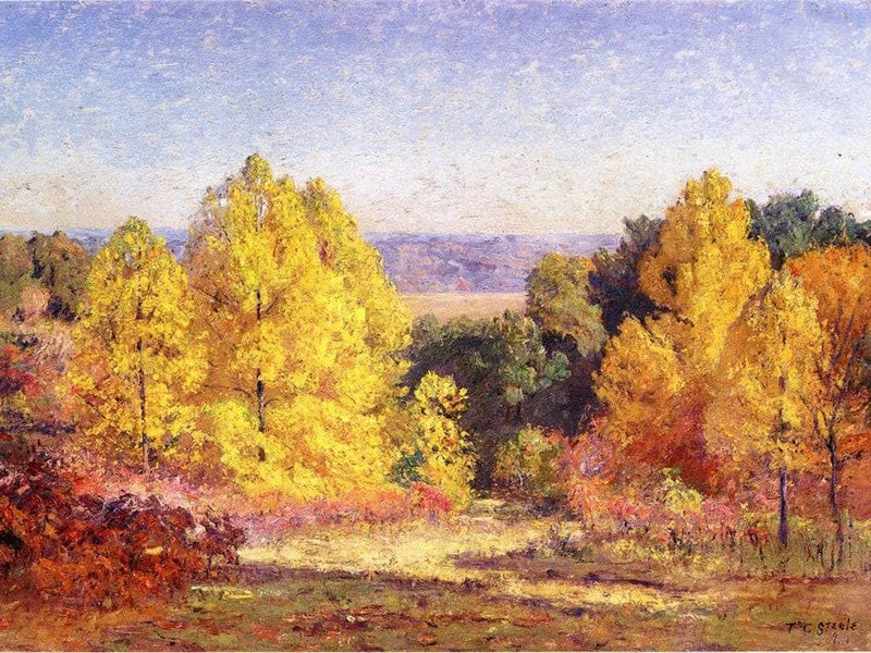 The Poplars by T. C. Steele — Oil Painting Reproduction