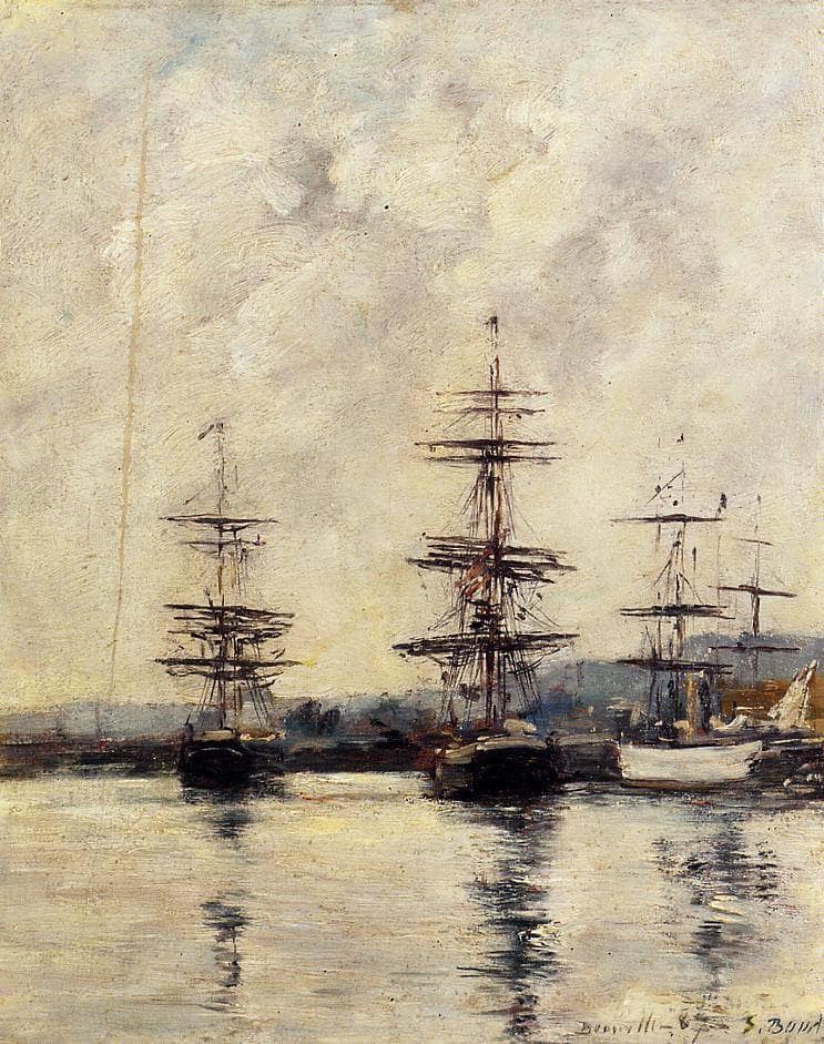 The Port, Deauville by Eugene Boudin — Oil Painting Reproduction