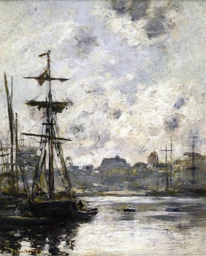 The Port, Fecamp by Eugene Boudin — Oil Painting Reproduction