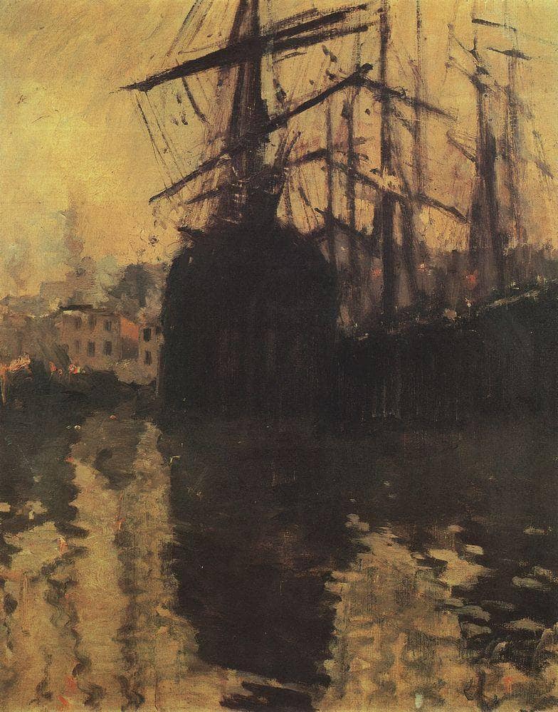 The Port in Marseilles by Konstantin Korovin — Oil Painting Reproduction
