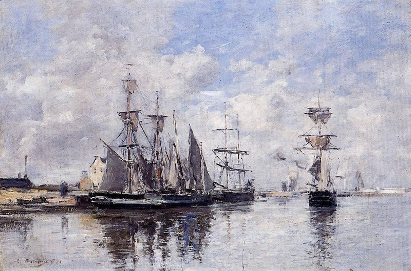 The Port of Deauville by Eugene Boudin — Oil Painting Reproduction