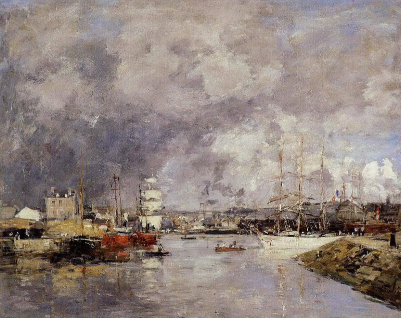 The Port of Dieppe by Eugene Boudin — Oil Painting Reproduction