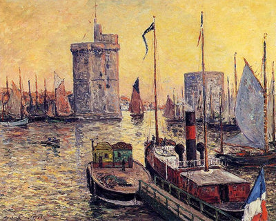 The Port of La Rochelle at Twilight in bedroom