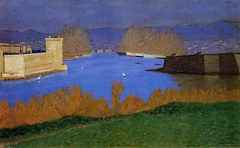 The Port of Marseille by Felix Vallotton — Oil Painting Reproduction
