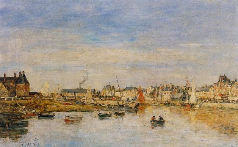 The Port of Trouville by Eugene Boudin — Oil Painting Reproduction