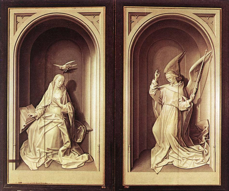 The Portinari Triptych (closed panels) by Hugo van der Goes — Oil Painting Reproduction