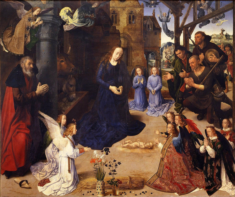 The Portinari tryptich (middle panel) by Hugo van der Goes — Oil Painting Reproduction