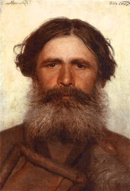 The Portrait of a Peasant by Ivan Kramskoy — Oil Painting Reproduction