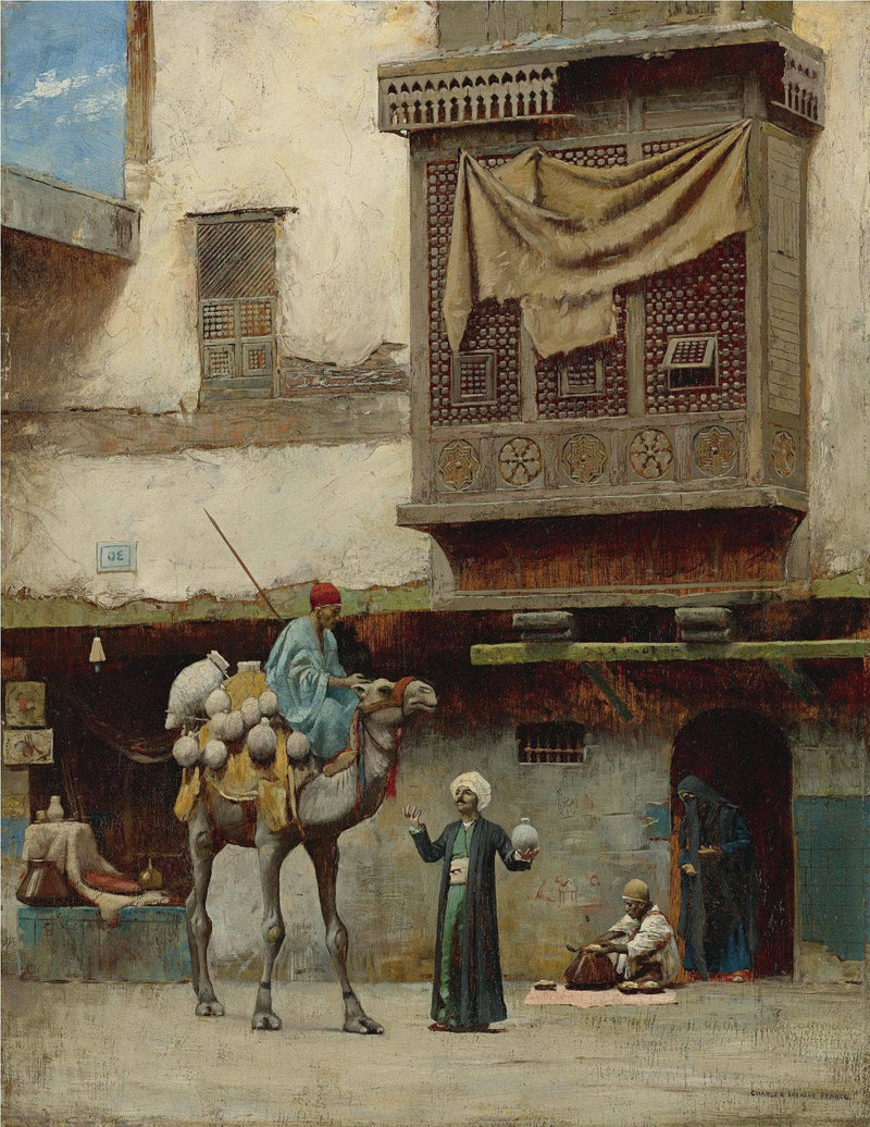 the Pottery Seller in Old City Cairo by Charles Sprague Pearce — Oil Painting Reproduction