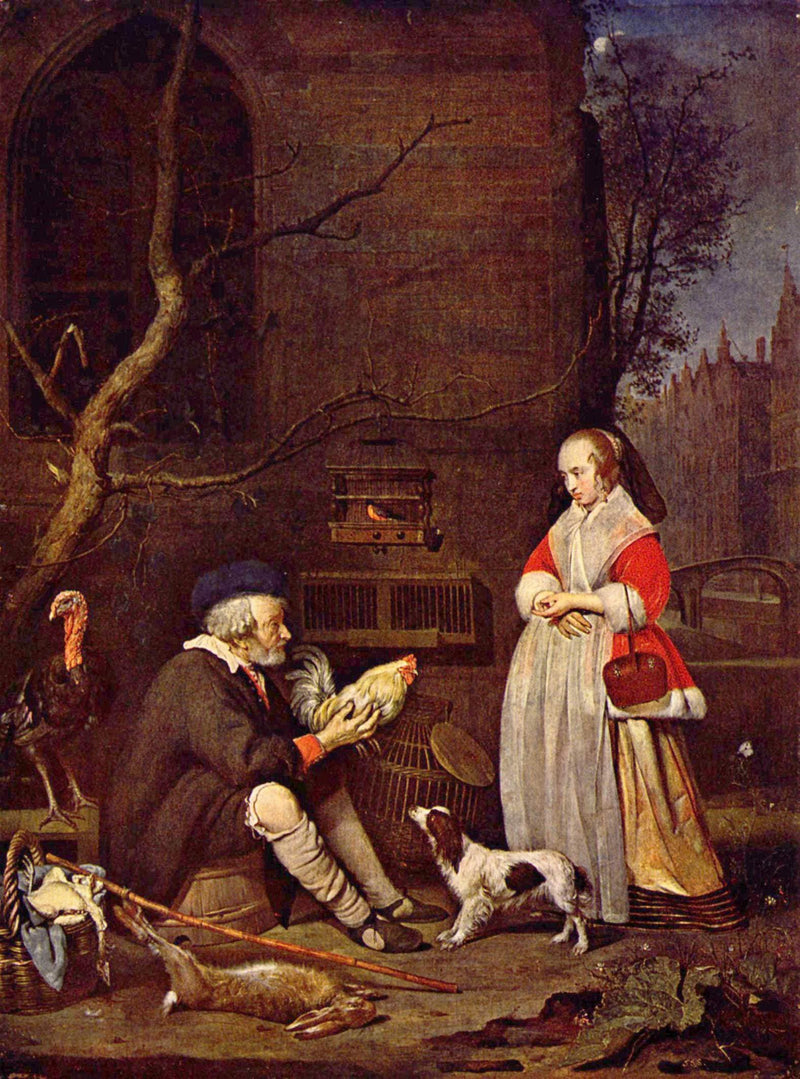 The Poultry Seller by Gabriel Metsu — Oil Painting Reproduction