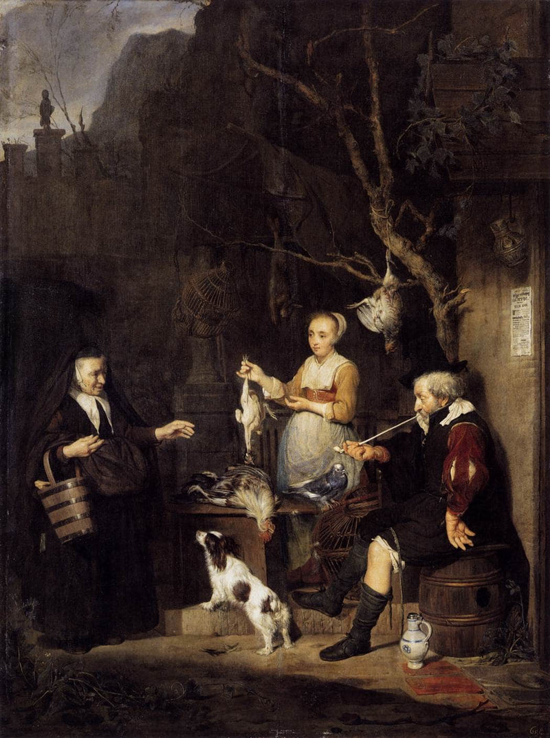 The Poultry Woman by Gabriel Metsu — Oil Painting Reproduction