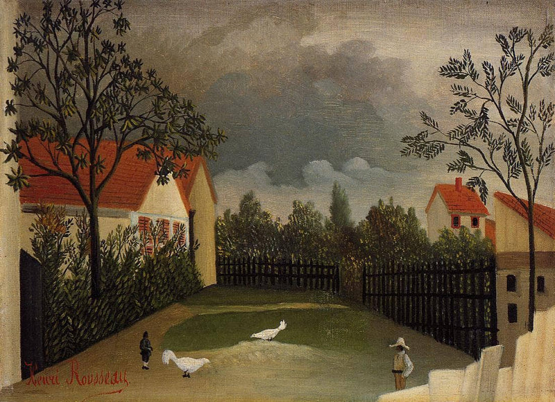 The Poultry Yard by Henri Rousseau — Oil Painting Reproduction