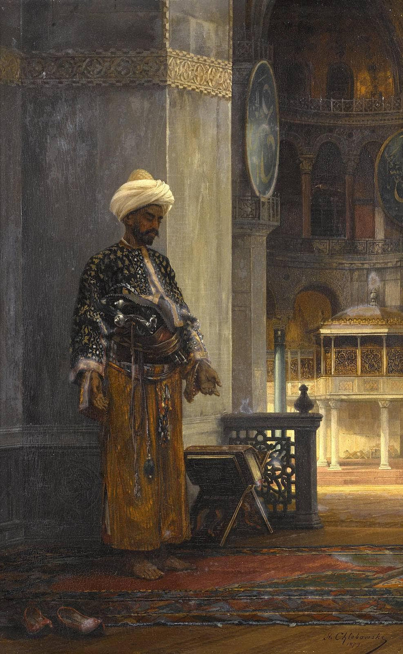 The Prayer by Stanislaw Chlebowski, Oil Painting Reproduction