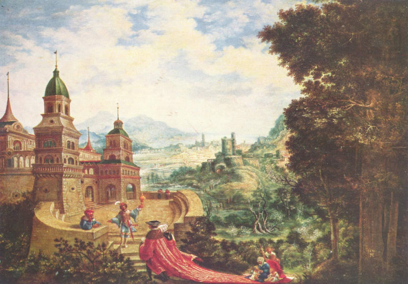 The pride of the beggar sitting on the train of haughtiness by Albrecht Altdorfer — Oil Painting Reproduction