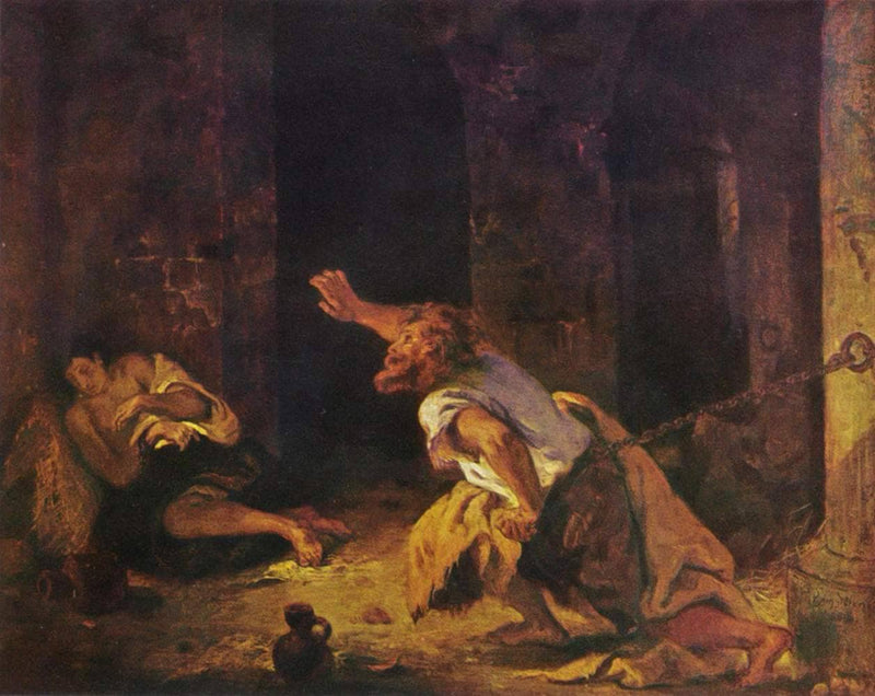 The Prisoner of Chillon by Eugene Delacroix, Oil Painting Reproduction