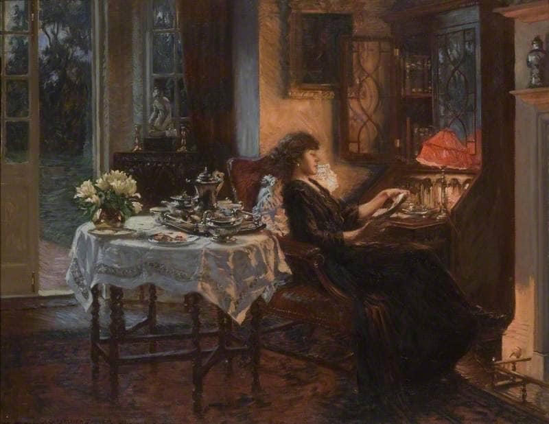The quiet hour by Albert Chevallier Tayler — Oil Painting Reproduction