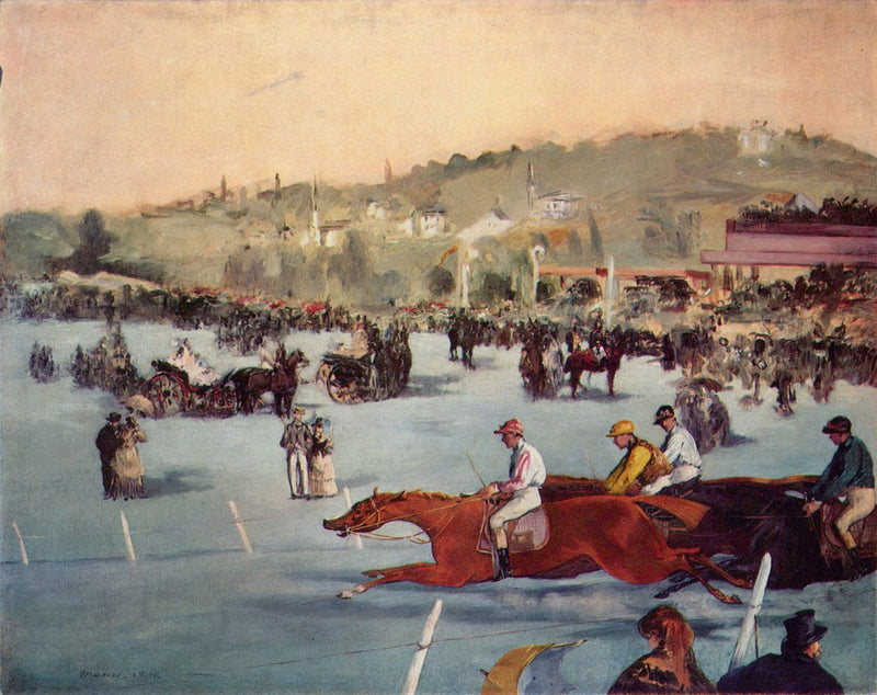 The Races in the Bois de Boulogne by Edouard Manet — Oil Painting Reproduction