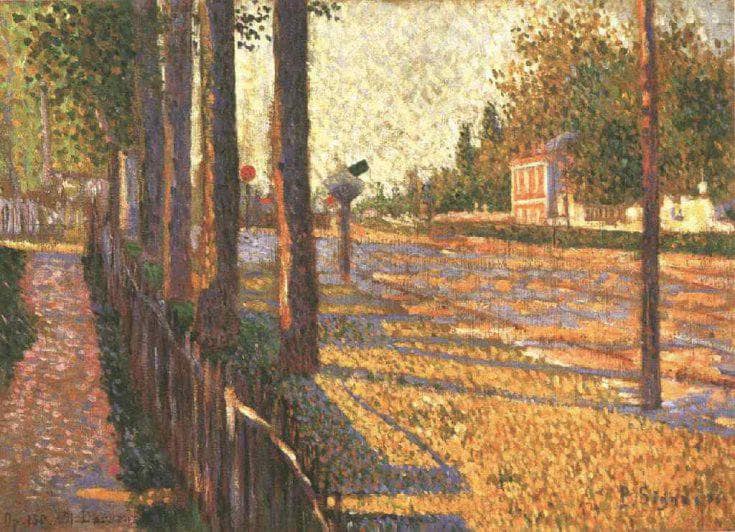 The Railway at Bois Colombes by Paul Signac — Oil Painting Reproduction