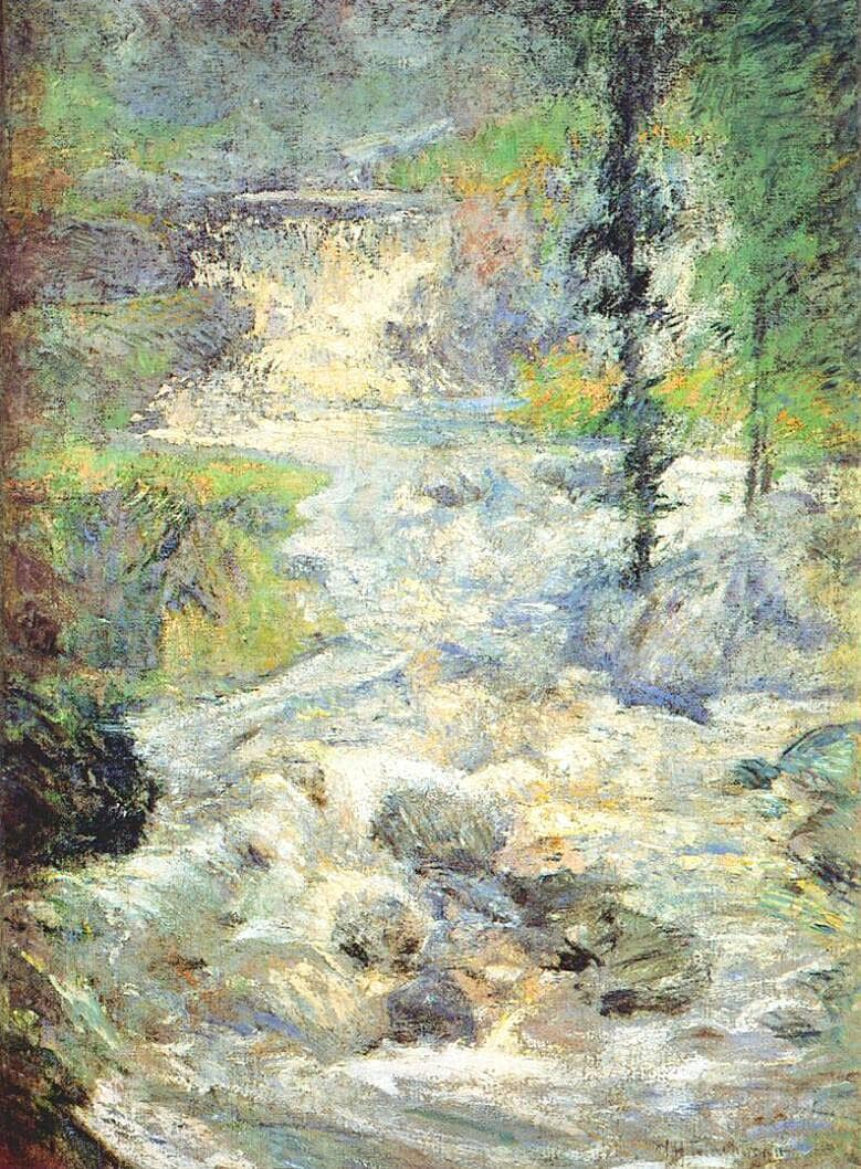 The Rainbow`s Source by John Henry Twachtman — Oil Painting Reproduction