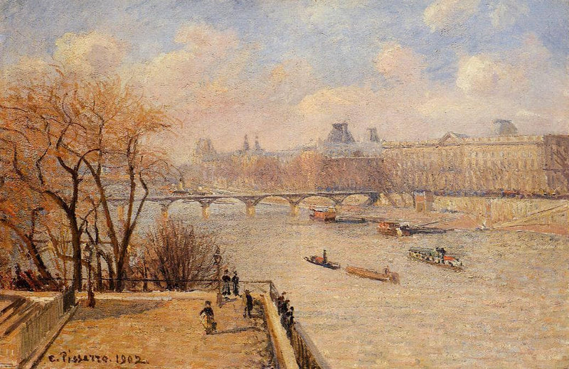 The Raised Terrace of the Pont Neuf by Camille Pissarro — Oil Painting Reproduction