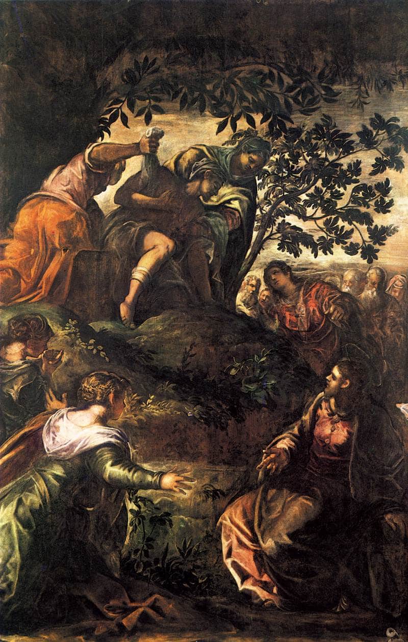 The Raising of Lazarus by Tintoretto — Oil Painting Reproduction