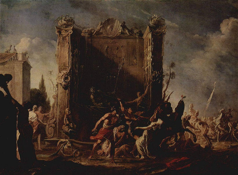 The Rape of the Sabines by Heinrich Schonfeld — Oil Painting Reproduction