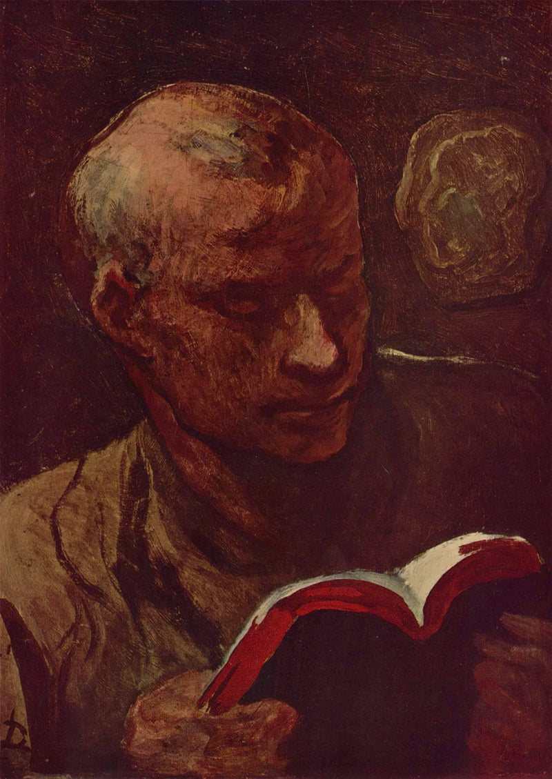 The Reader by Honore Daumier — Oil Painting Reproduction