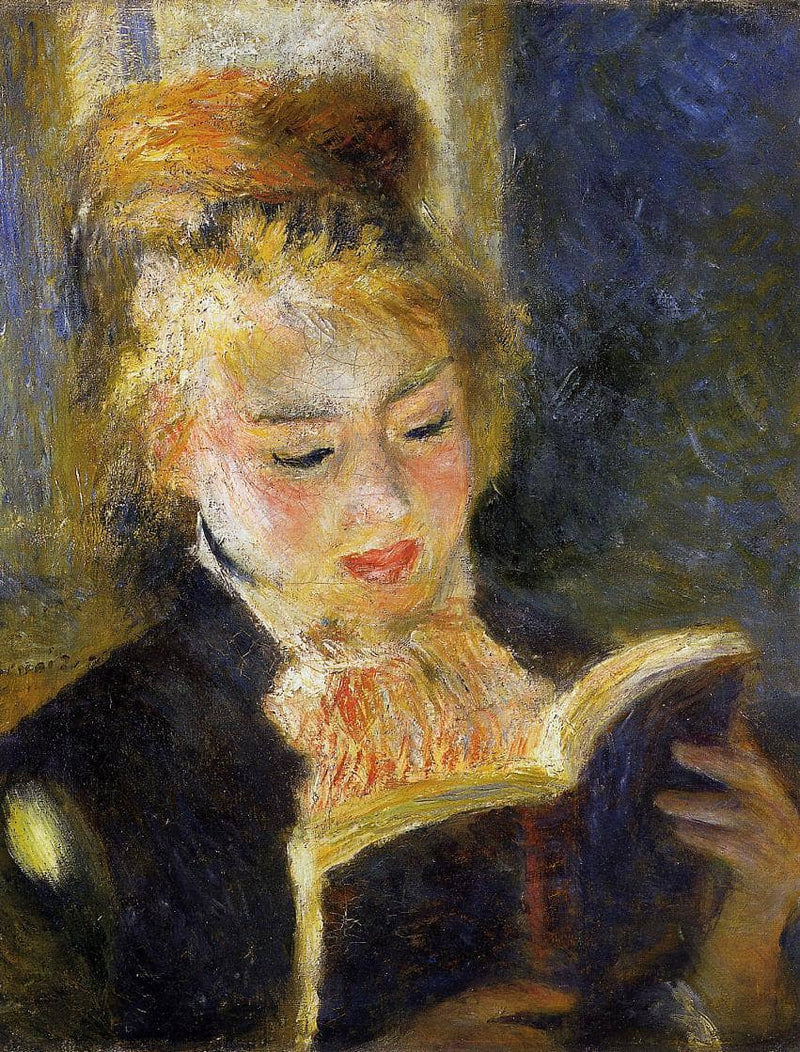 The Reader (Young Woman Reading a Book) by Pierre-Auguste Renoir — Oil Painting Reproduction
